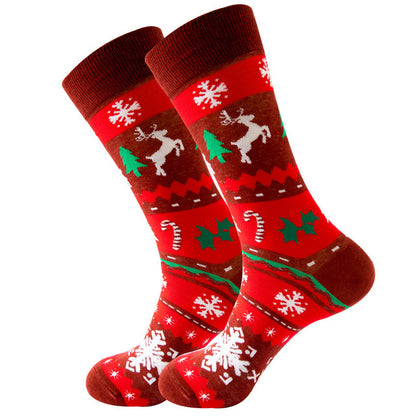 Cotton Stockings For Men With Christmas Theme