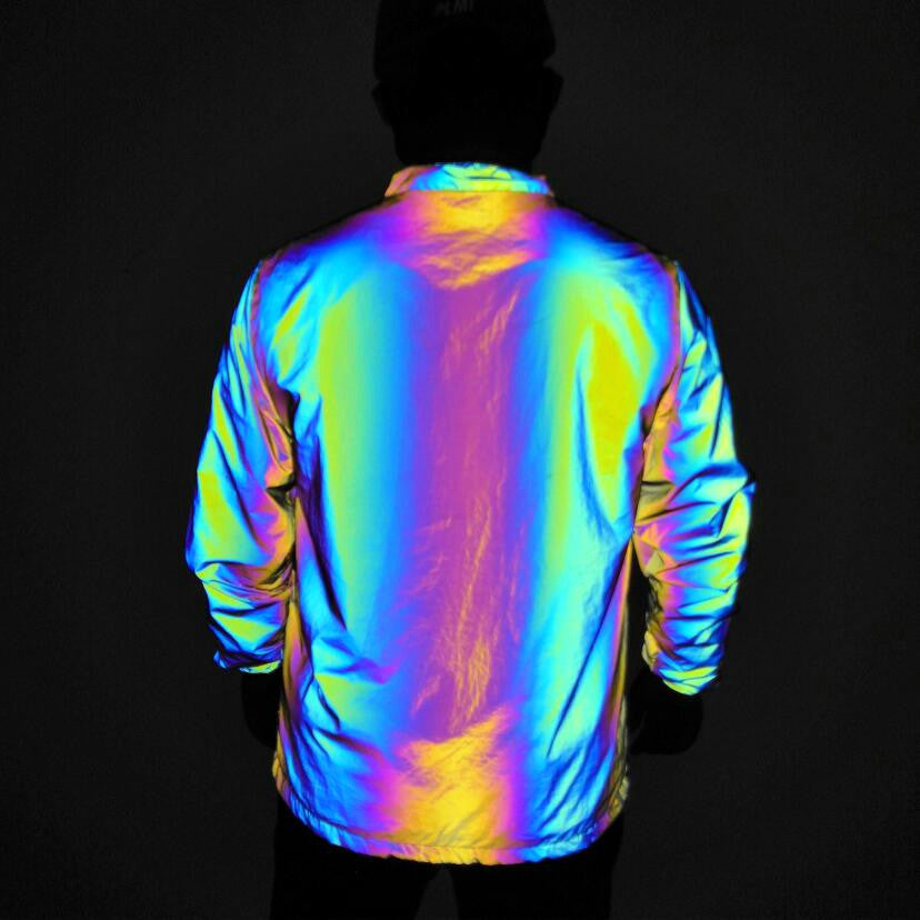 Rainbow Luminous Windbreaker Plus Size Jacket