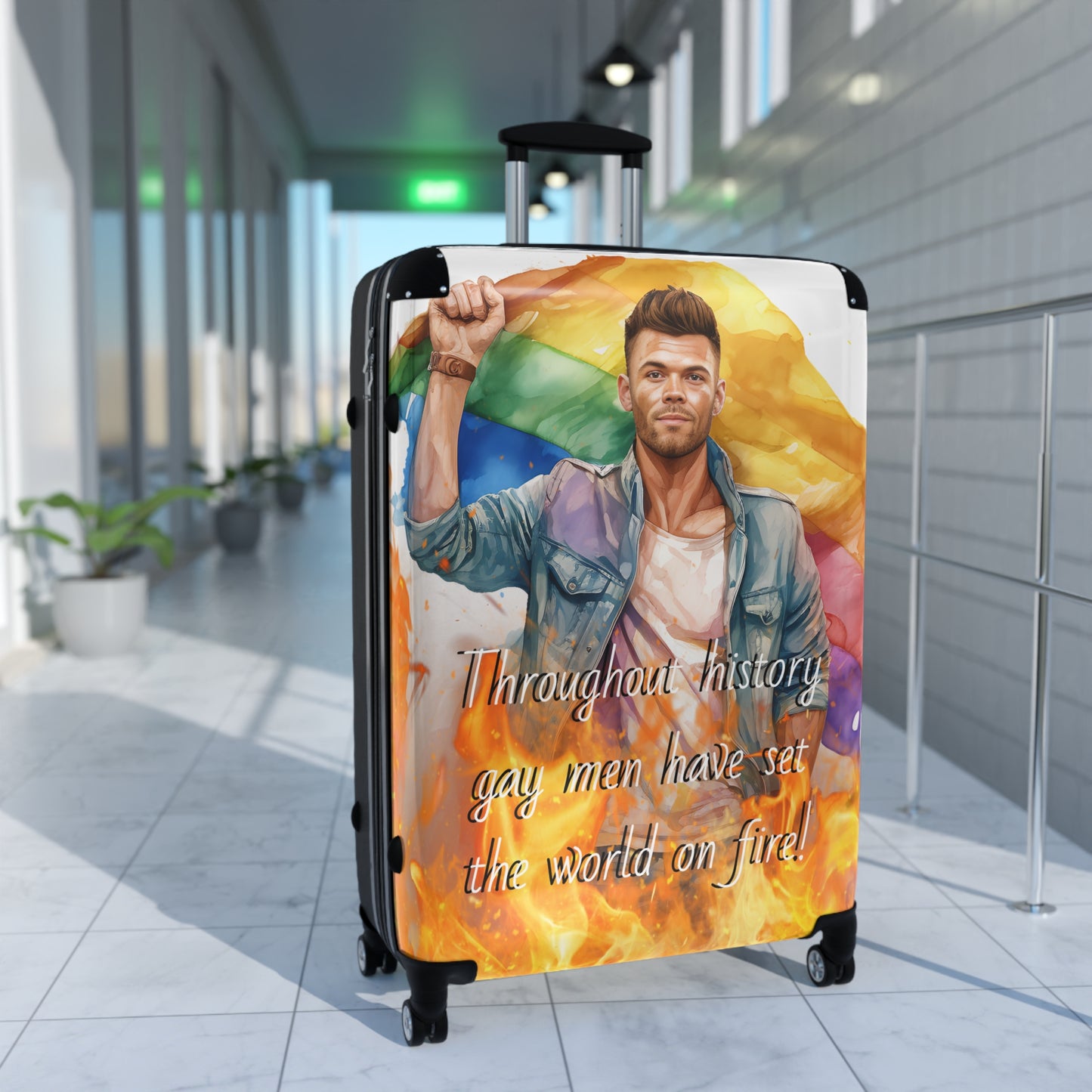 Gay Pride Suitcase - Pride Suitcase - Gay Pride - Gay man's suitcase - Man's suitcase - Rainbow Flag Suitcase - Rainbow Pride Suitcase