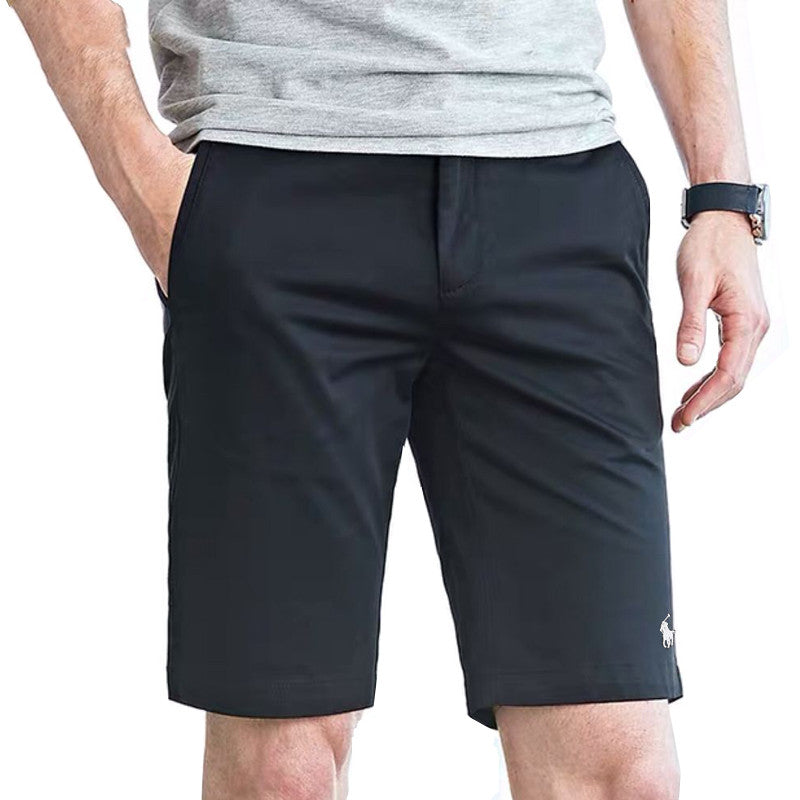 Paul\'s Shorts Men\'s Polo Business Work Shorts White Beach Casual Pants