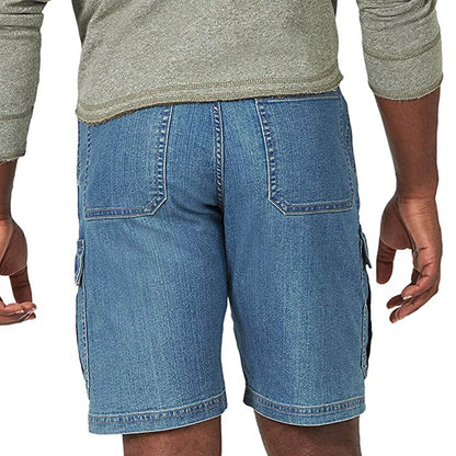Retro Denim Shorts Men Fashion Men's Pocket Zipper