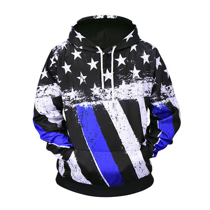 Flag print hoodie