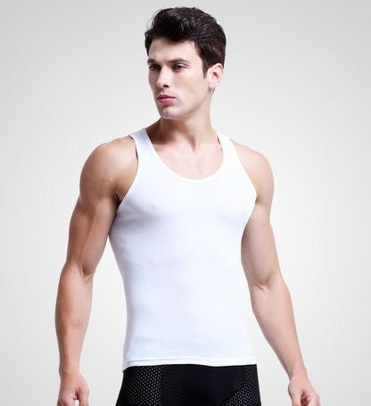 Mens Tank Top Cotton Breathable Slim Fit Summer Youth Sports Fitness Hurdle Backing Sweatshirt Tank Top Men