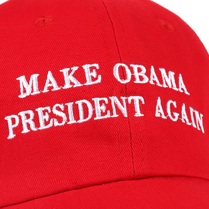 Make Obama President Again Dad Hat men women Cotton Baseball Cap Unstructured New - Red