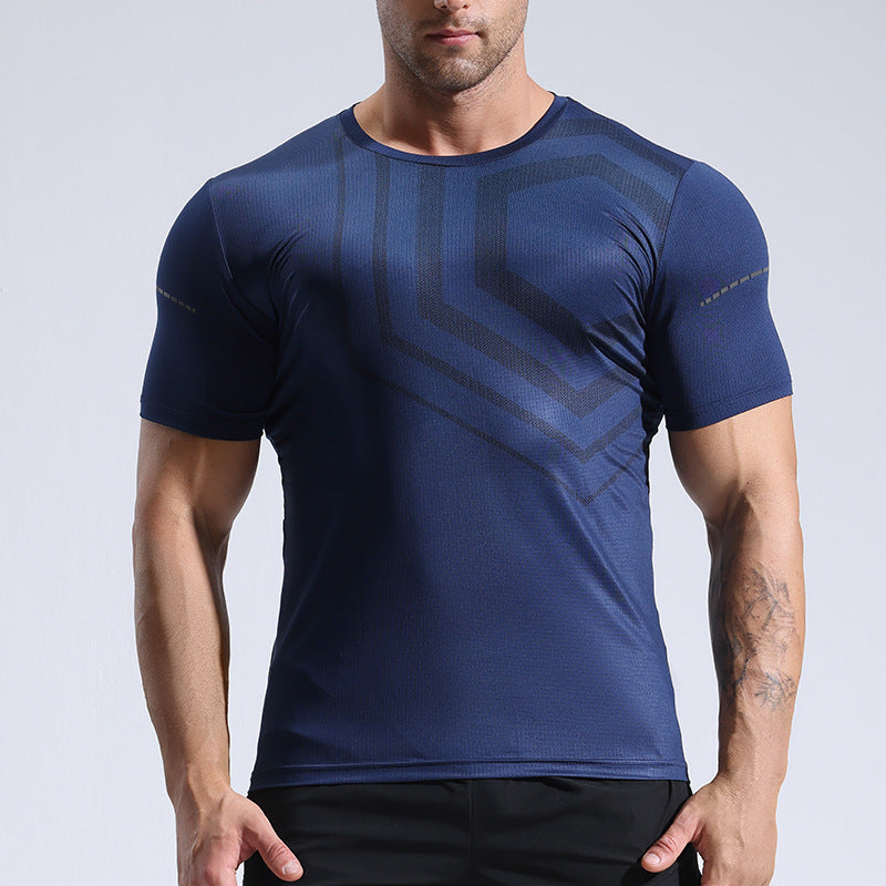 Quick-drying T-shirt Fitness Clothes Men's Summer Running Muscle Training Tops