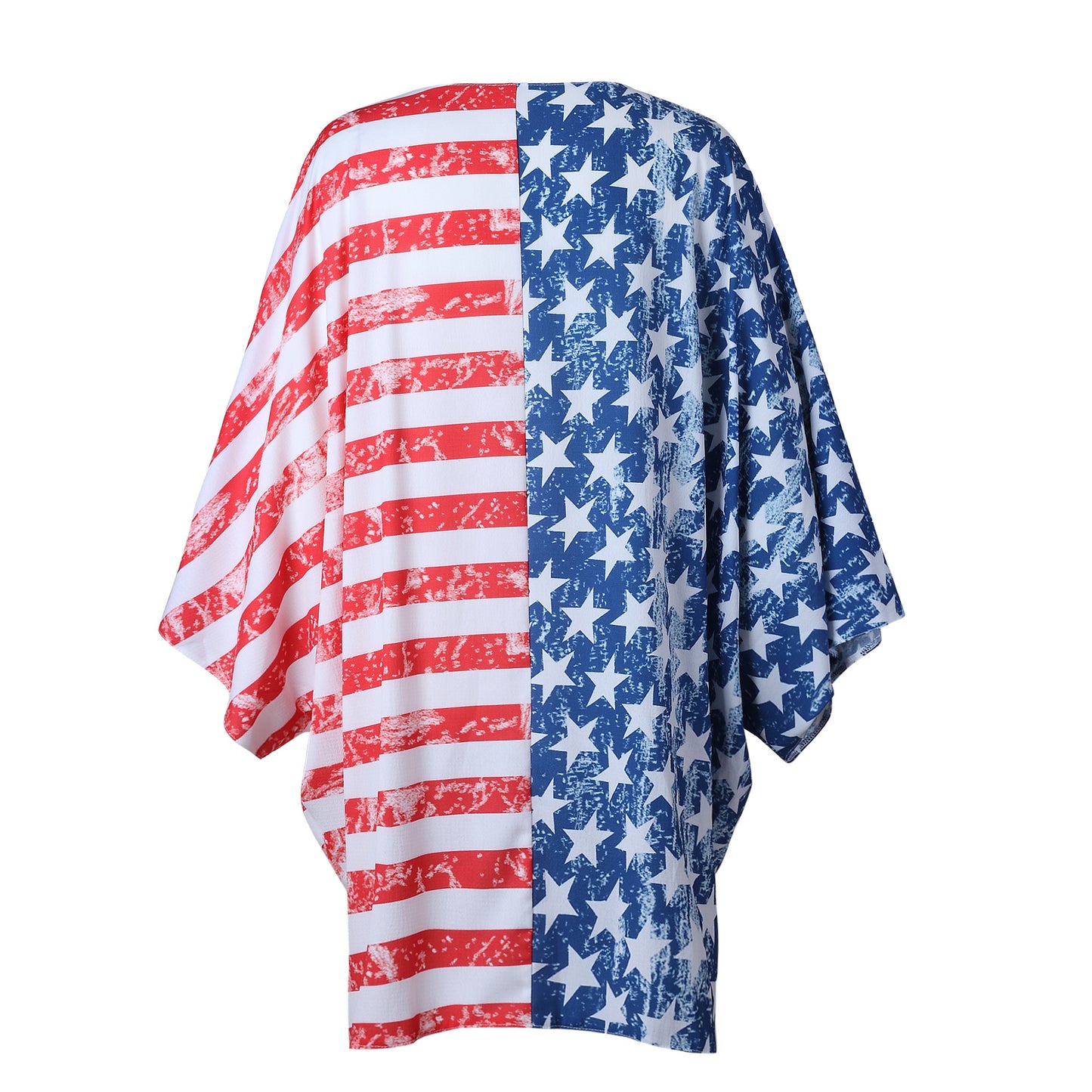 New Independence Day Flag Cardigan Loose Casual Women's Clothing