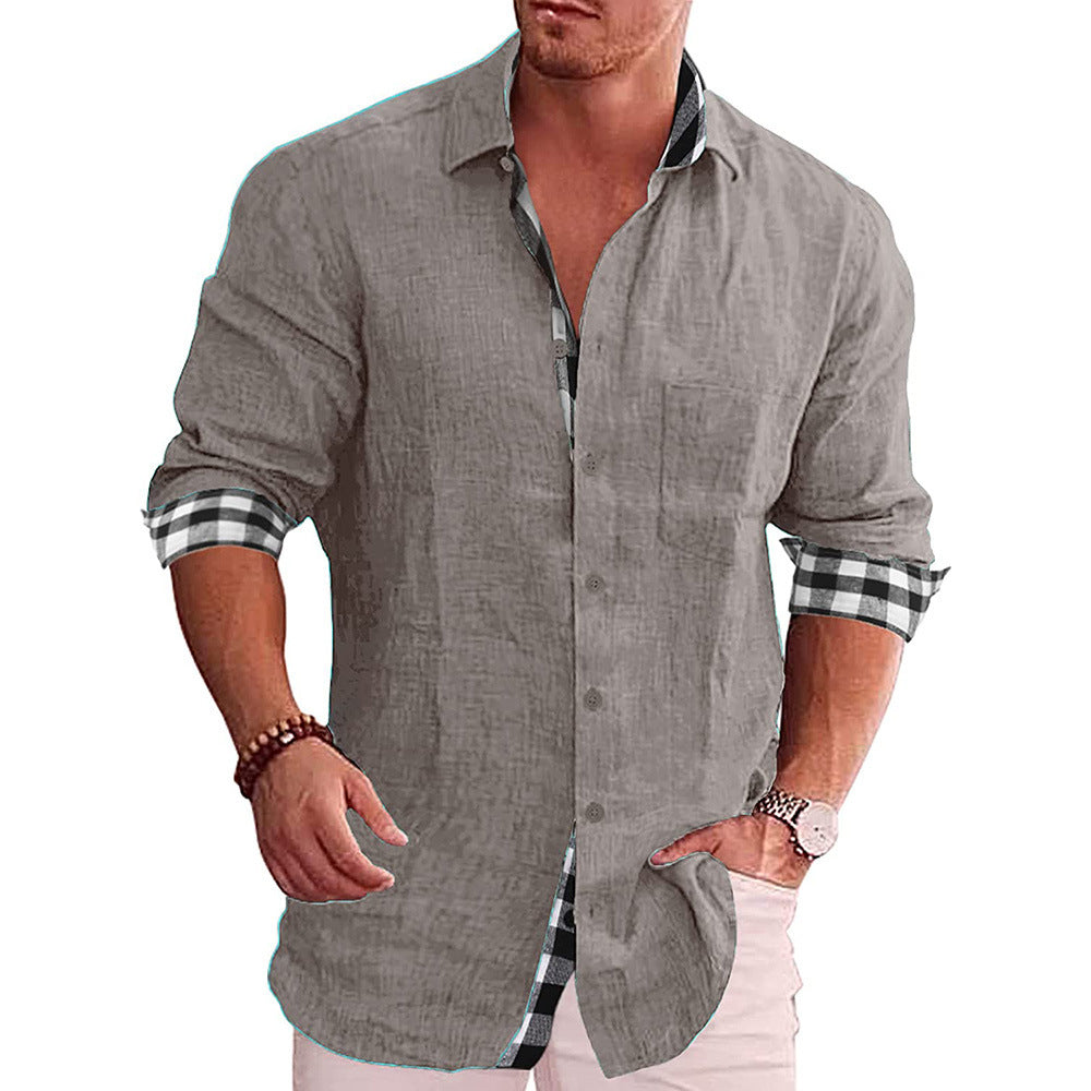 Men's Summer Solid Color Short Sleeve Shirt