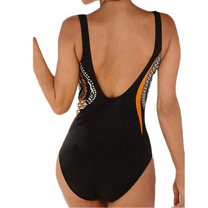 EP Swimwear Women  One Piece Swimsuit Push Up Vintage Retro Bathing Suits Swimming Suit for Beach Wear Plus Size Swimwear S-2XL