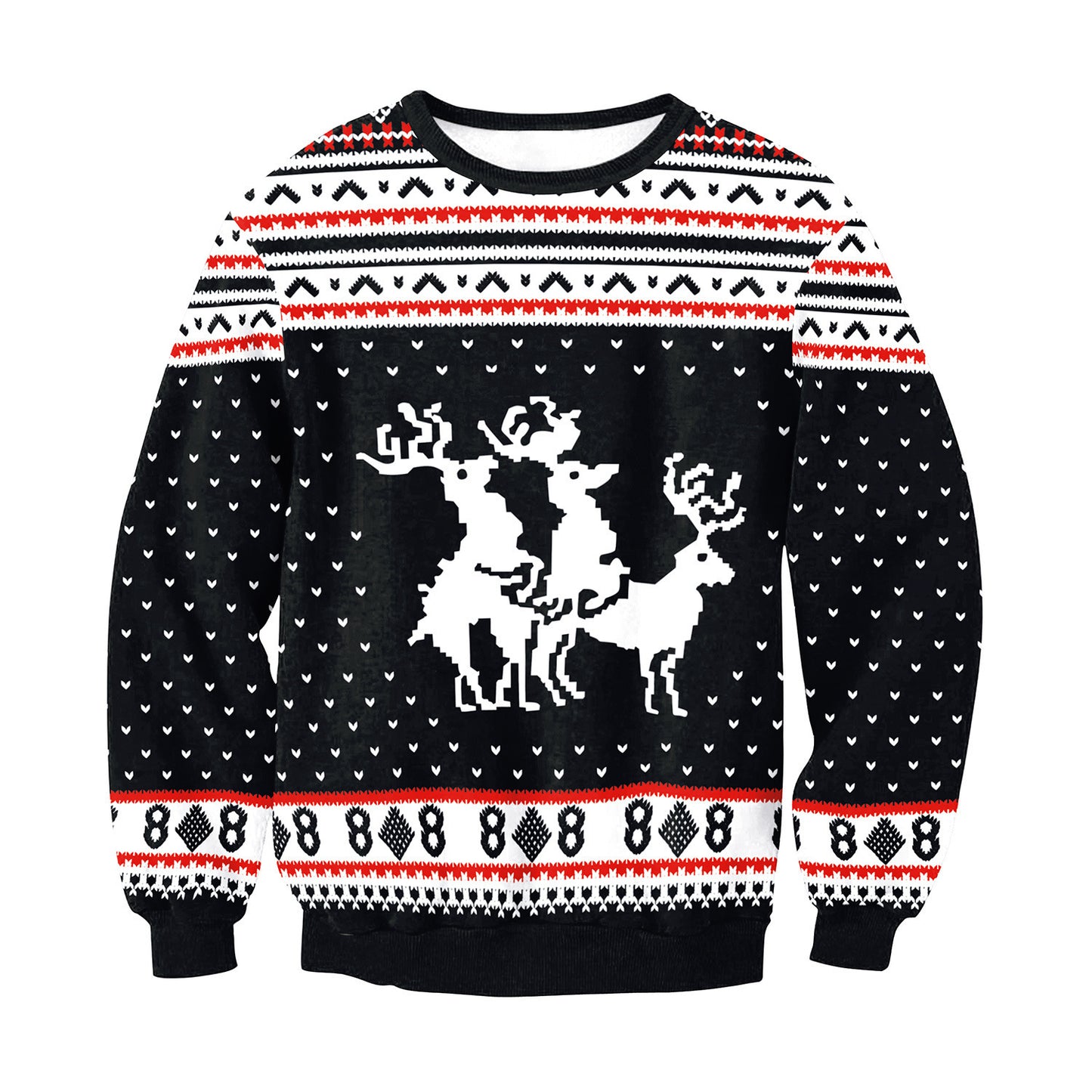 UGLY CHRISTMAS SWEATER Vacation Santa Elf Funny Womens Men Sweaters Tops Autumn Winter Clothing