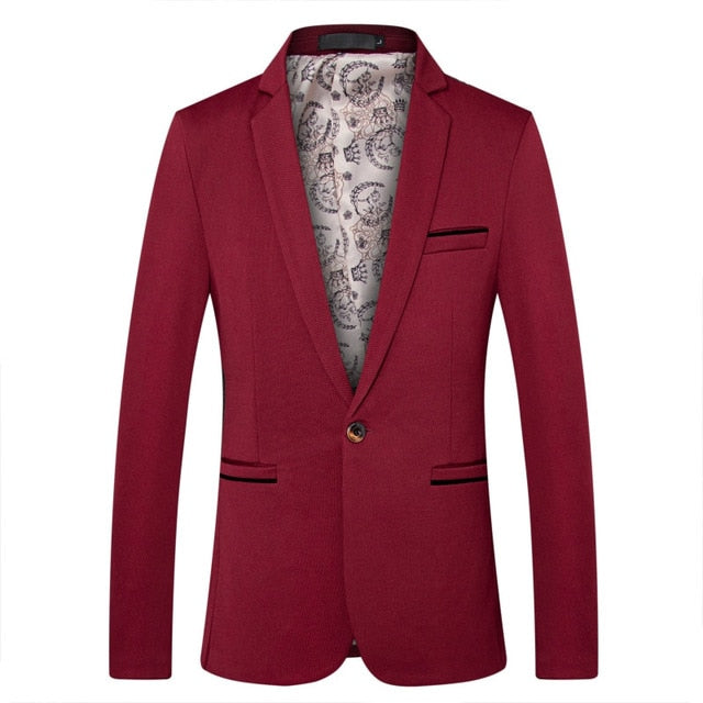 British's Style Casual Slim Fit Suit Jacket Male Blazers Men Coat Terno Masculino Plus Size 5XL