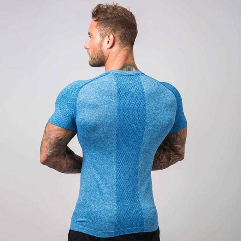 Running Shirt Men Compression Tights Men's Short Sleeve T-Shirts Quick Dry Sport Jersey Gym Fitness Top