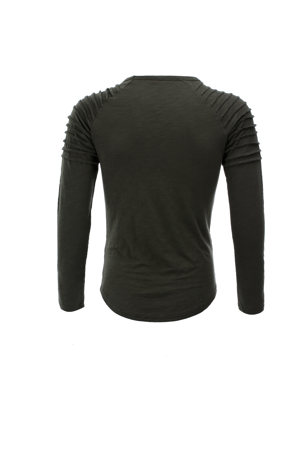 Round Neck Solid Color Long Sleeve T-Shirt