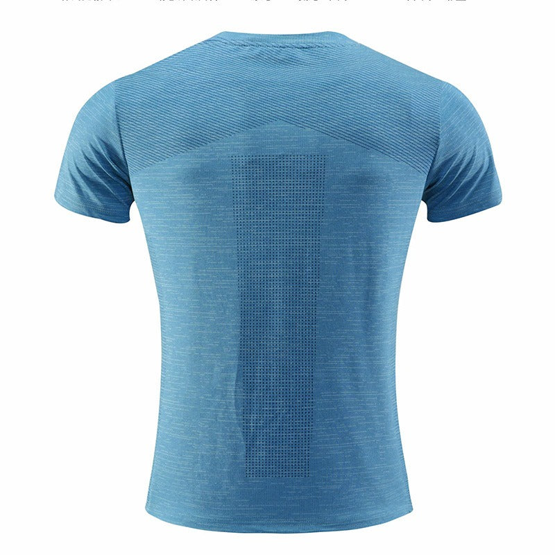 Men's short sleeved sports T-shirt, quick drying clothes, summer running clothes, fitness clothes