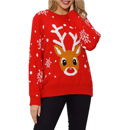Christmas Reindeer Jacquard Knitted Sweater