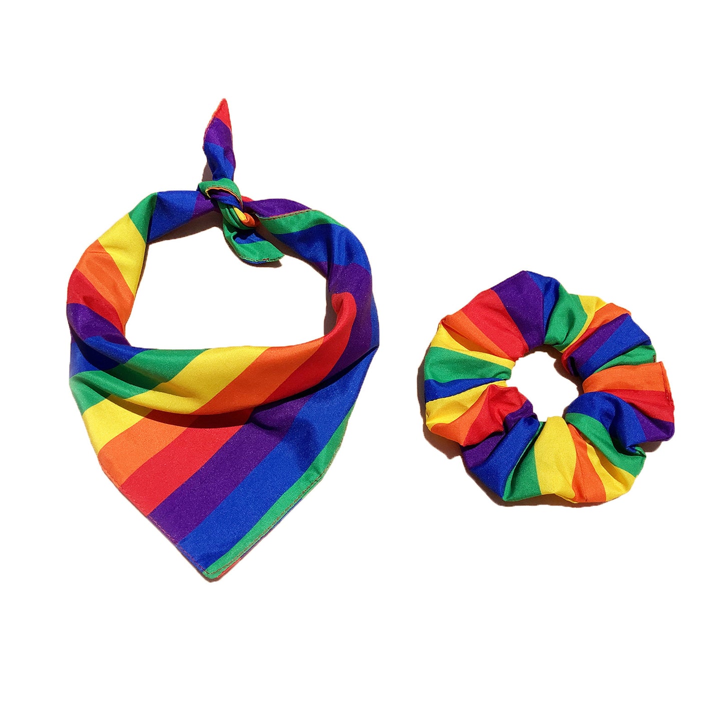 Pride Month Pet Party Triangle Scarf Rainbow