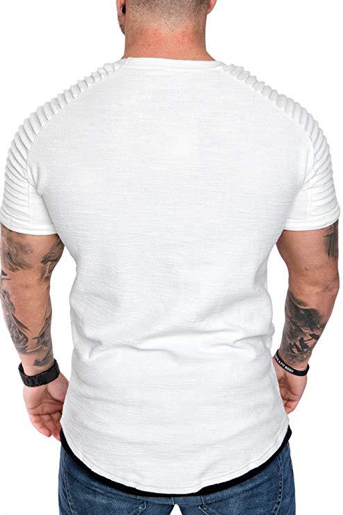 Men's Casual Fashion Solid Color Short-sleeved T-shirt