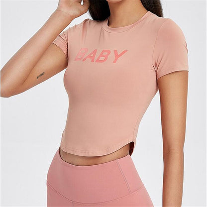 Yoga Shirts Short Sleeve Solid Color Vital Seamless Women Fitness Crop Top Workout Tops