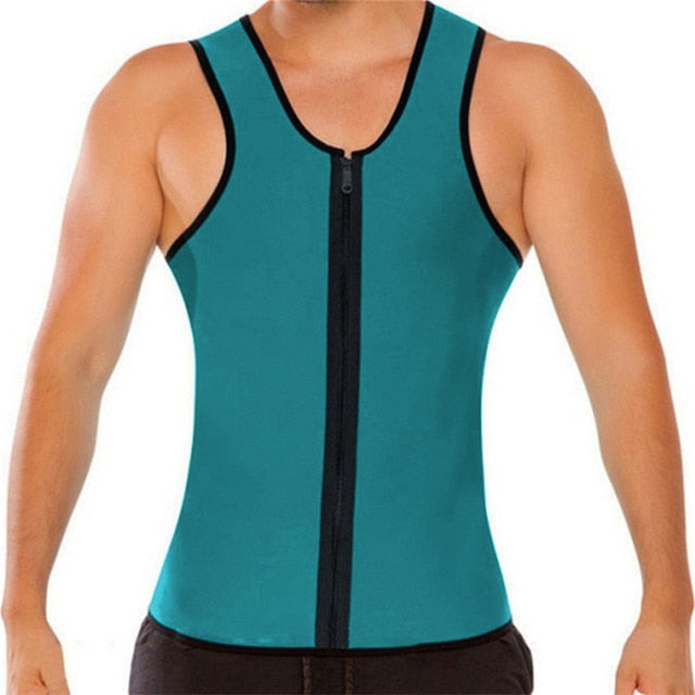 Men Ultra Sweat Thermal Muscle Shirt Hot Shapers Neoprene Slimming Body Shaper