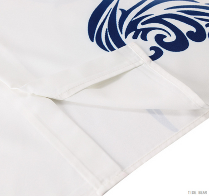 Digital Print White Totem Pattern Shorts Short Sleeve Suit For Men