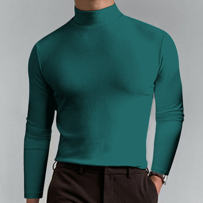 CJ Autumn And Winter High Neck Long Sleeve T-shirt For Men
