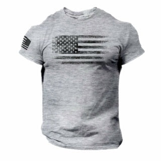 Men's 3D Printed American Flag T-shirt
