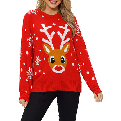 Christmas Reindeer Jacquard Knitted Sweater