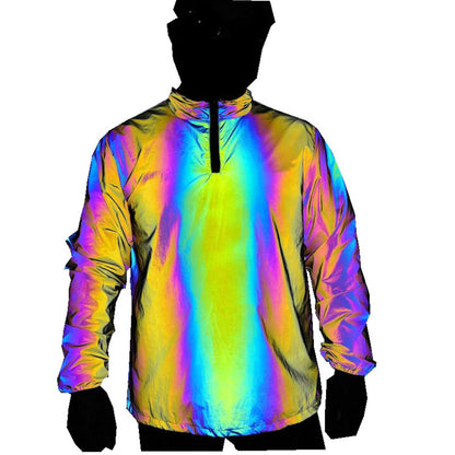 Rainbow Luminous Windbreaker Plus Size Jacket