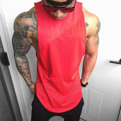 Solid Color Cotton Summer Loose Training Sleeveless T-Shirt