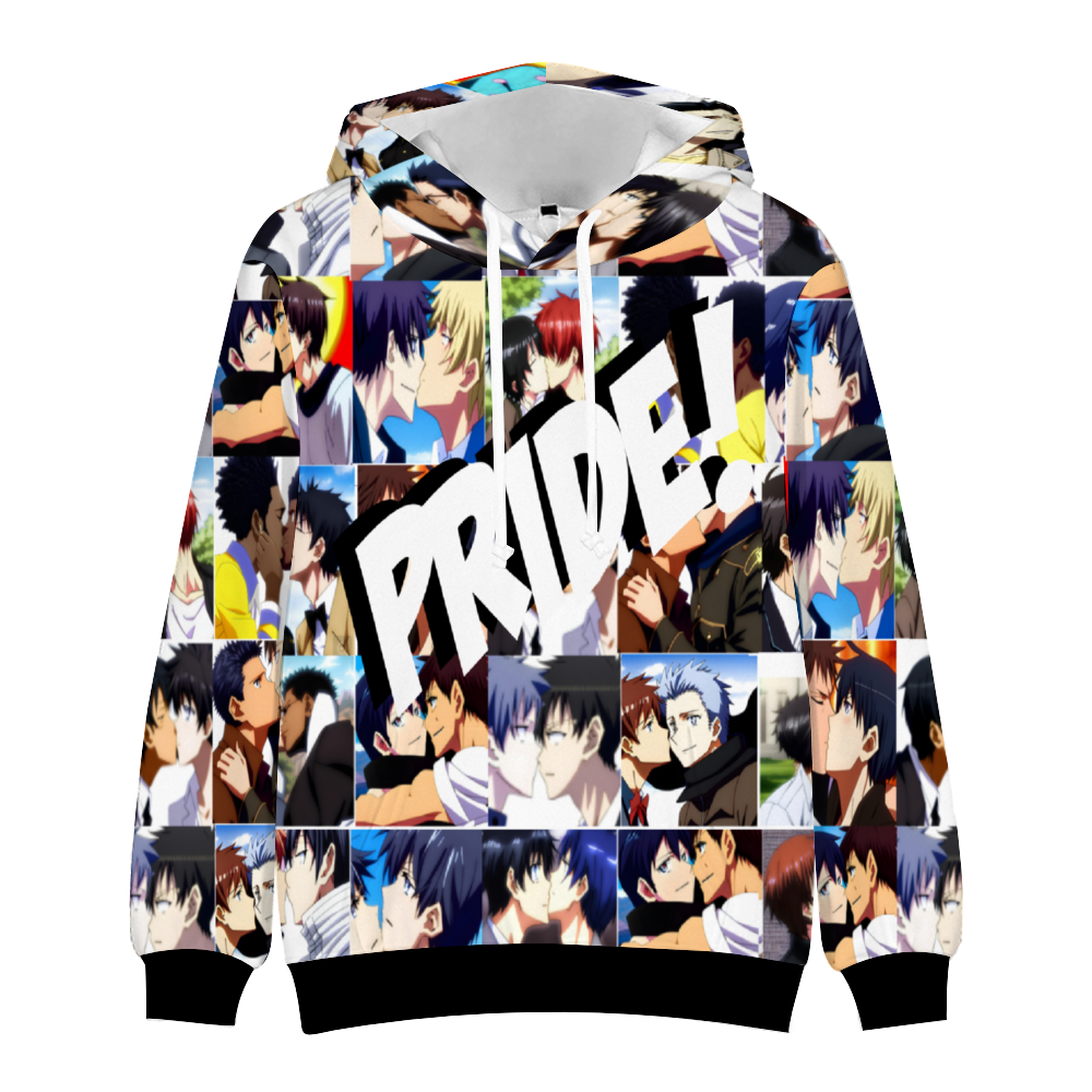 Gay Pride Hoodie, Anime Hoodie, Pride Hoodie, Pride Pullover Sweatshirts with Pockets, Manga Hoodie, Teenager gay pride, teen pride, teen age boy gay pride, twink gay pride