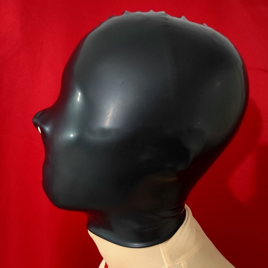 Latex Headgear Fun All-in-one Seamless Choking Mask