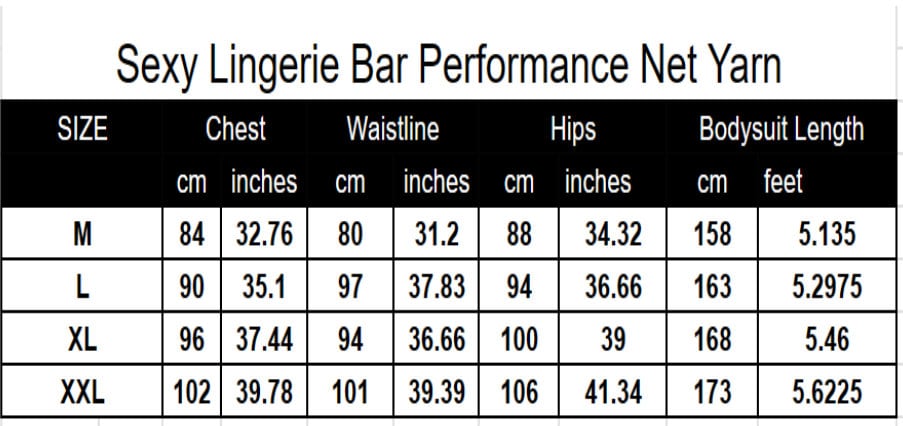 Sexy Lingerie Bar Performance Net Yarn