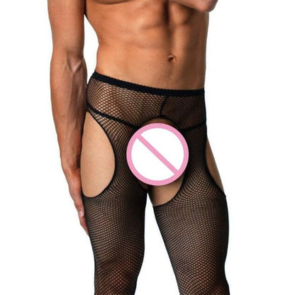 Men's Body Stockings - Men's Fishnet pantyhose - Men's nylon stockings - Men's fishnet stockings- men's garter belt - Men's Bodysuit -