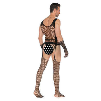 Men's mesh bodysuit - men's pantyhose - men's stockings - men's tights - men's sexy outfit - men's fishnet stockings - men's lingerie