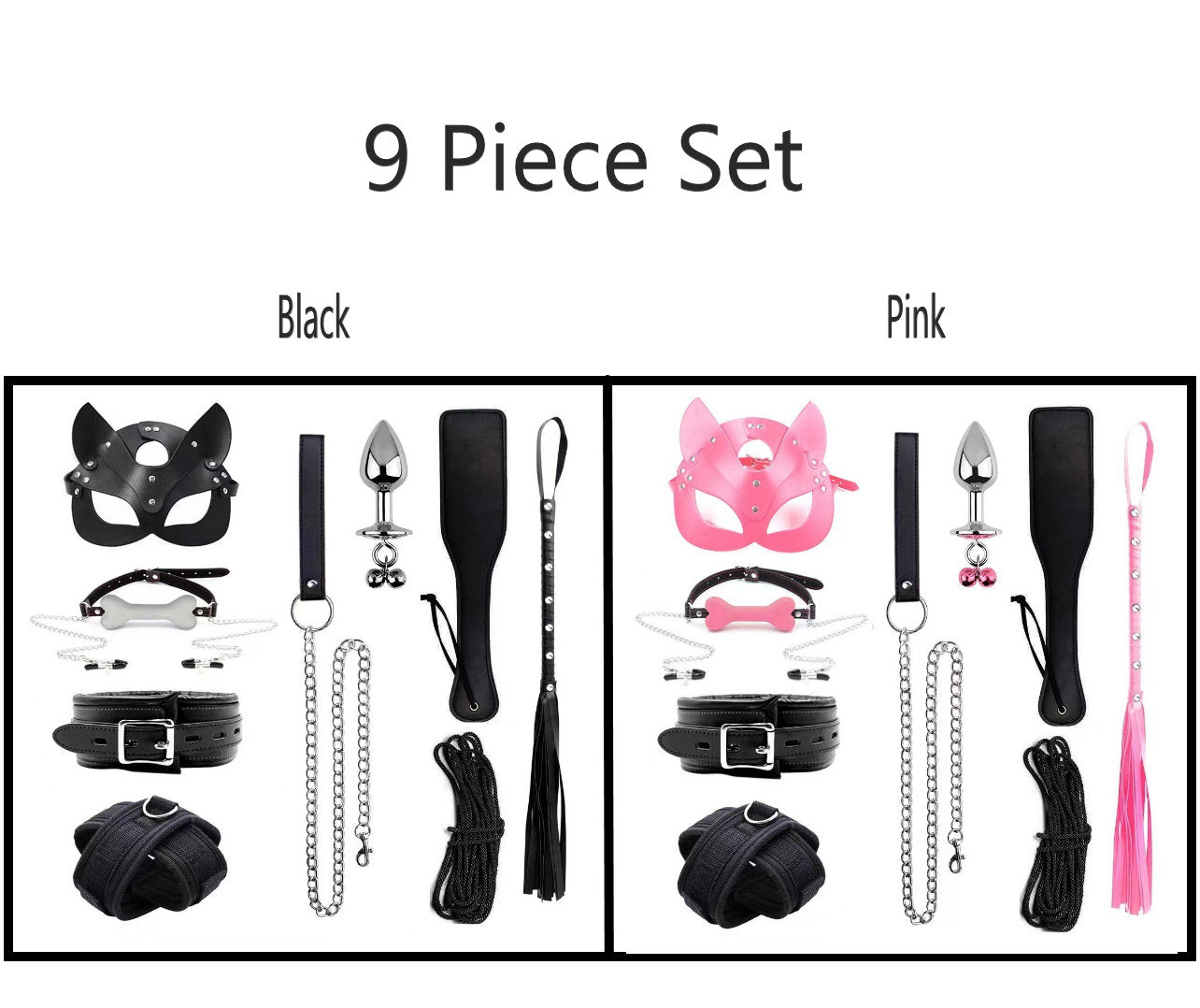 Erotic Sex Kit - Leather Bondage Sex Set - Set of Handcuffs - Ankle Cuffs - Conditioning Bondage - Alternative Sex Toys - Gay Sex Kit