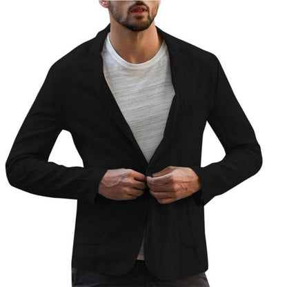 Men's Solid Casual Suit Coat Slim Fit Tuxedo Suit Blazers Business Tops