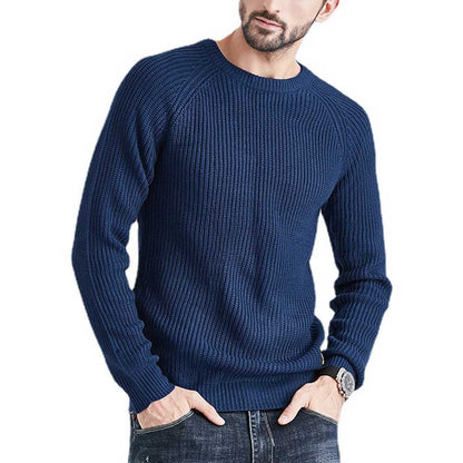 Men's Fashion Round Neck Knitwear Sweater Long Sleeve Pullover
