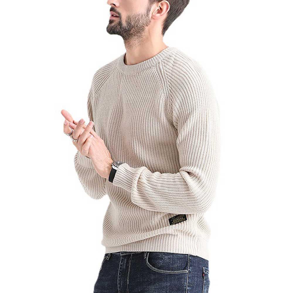 Men's Fashion Round Neck Knitwear Sweater Long Sleeve Pullover