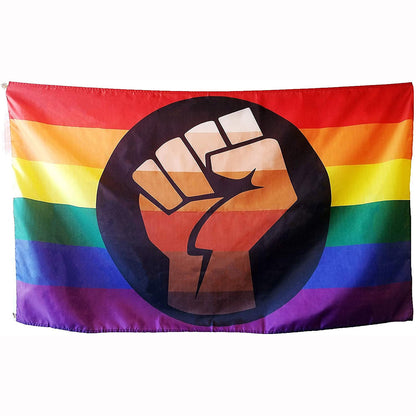 Gay Pride Flag - Gay Rainbow Fist Flag - Rainbow Pride Flag - Gay Rights Flag - Rainbow Flag - Gay Flag - Pride Flag - Gay Pride Flag
