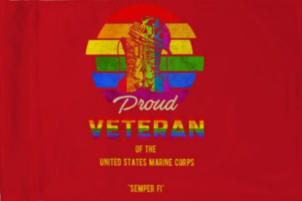 Proud Veteran - Gay Veteran - Proud Veteran Flag - Gay Veteran Flag - Proud Gay Veteran -  Veteran Pride Flag, Marine Corps  Veteran Flag