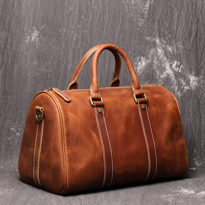 Crazy Horse Leather Business Bag, Simple One-Shoulder Bag, Leather bag, leather tote bag, leather carryon bag, leather shoulder bag,