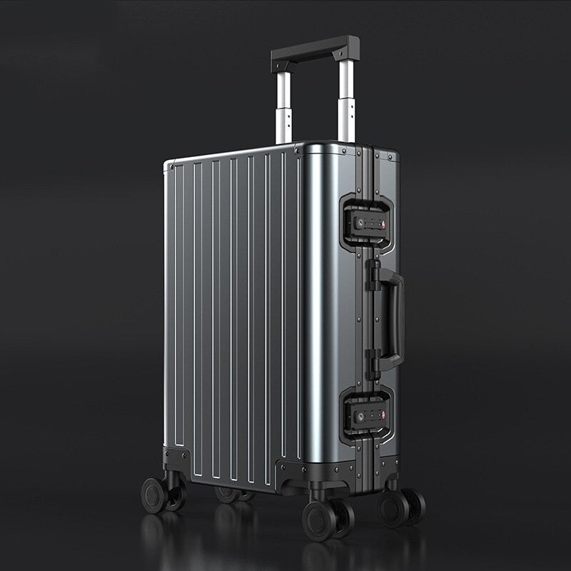 Metal Alloy Aluminum Silver Suitcase Carryon
