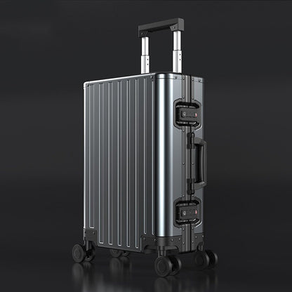 Metal Alloy Aluminum Black Suitcase Carryon