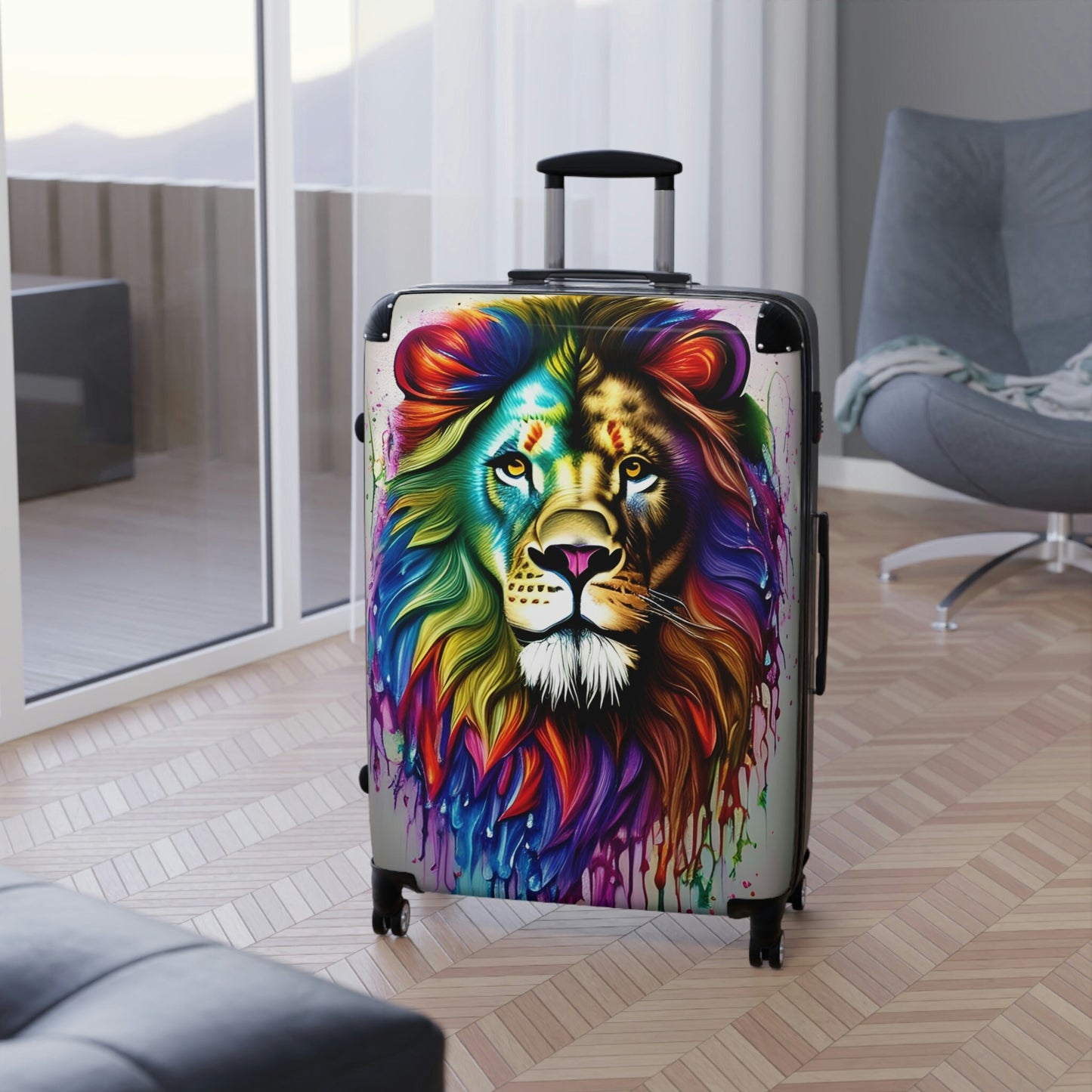 Men's Suitcase, Man's Suitcase, Suitcase for Men,  Pride Suitcase, LGBTQ Suitcase, Bisexual Suitcase, LGBT Suitcase, Rainbow Flag suitcase,