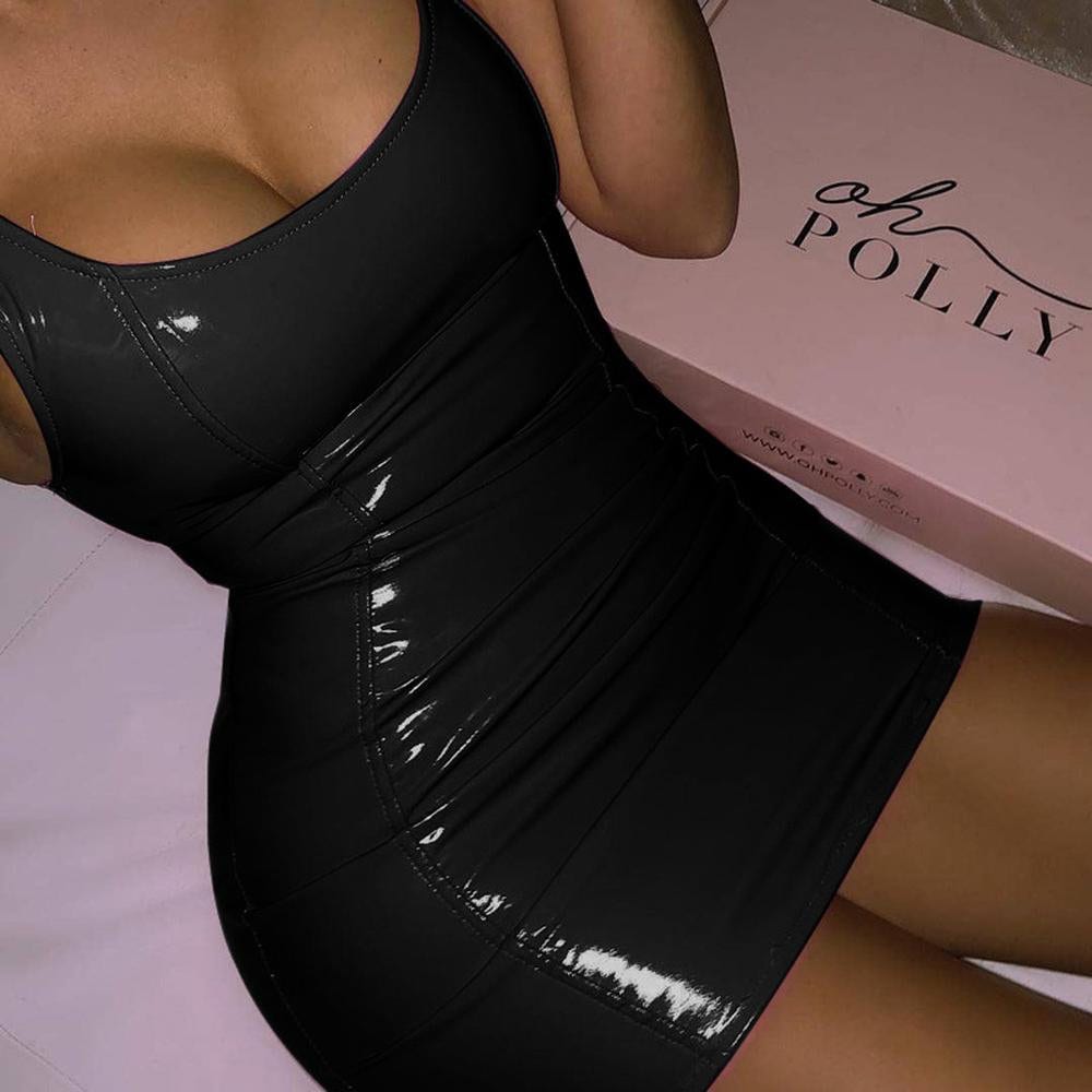 Leather dress, Sexy leather Club dress (faux)-some seriously sexy clothes, maybe even a tad slutty dress, truly a sexy leather skirt dress!