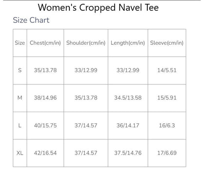Women's Cropped Navel Tees Running Fitness Sports Short Sleeve Top