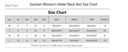 Summer Women's Halter Neck Vest Cropped Navel Top Sexy Vest