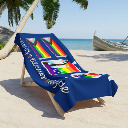 Gay Pride Equality Elevates Everyone Beach Towel- Gay pride towel
