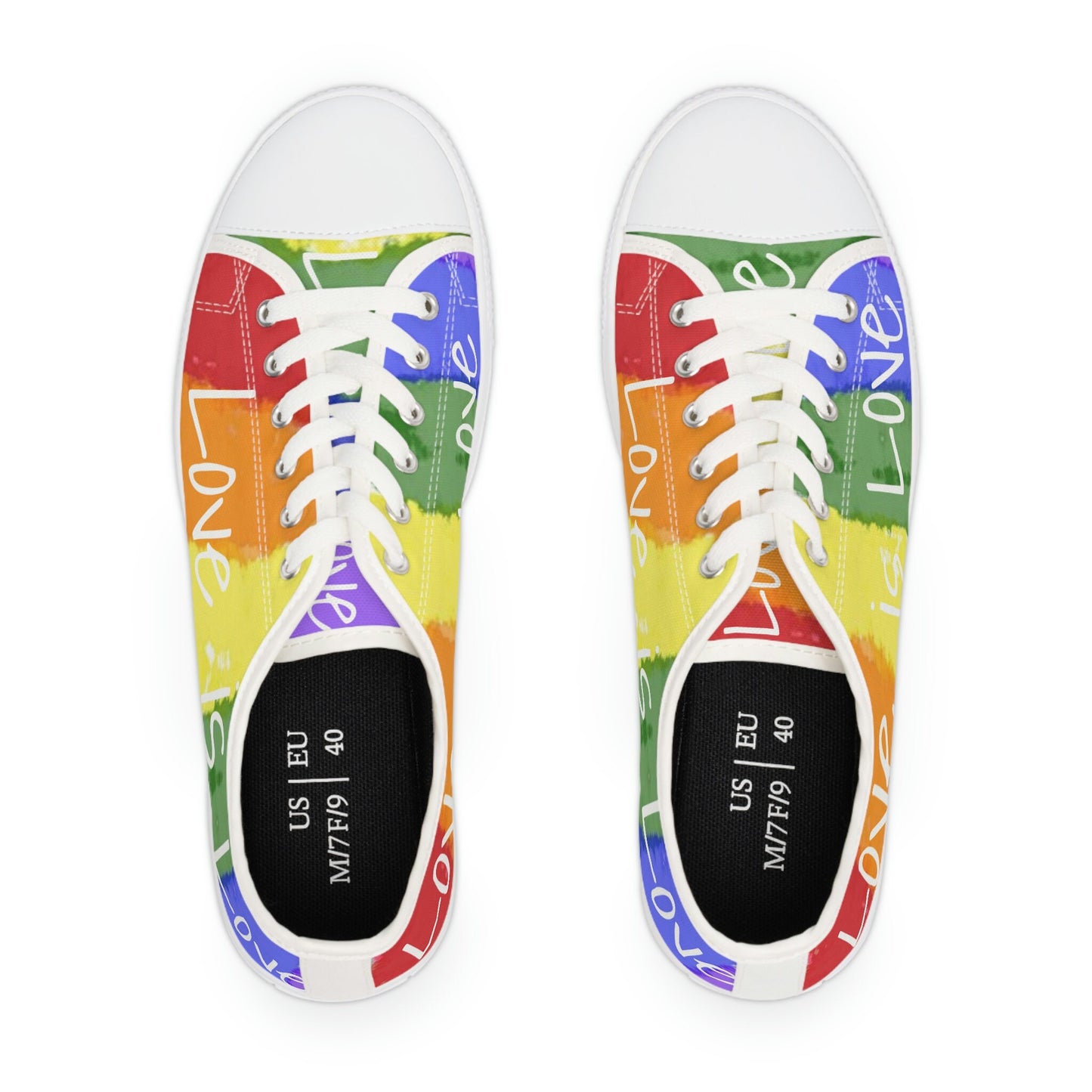 PRIDE -  Sneakers - Women - Lady - LGBTQ - Rainbow flag - Tennis Shoes - Gay - Queer –  Lesbian - Men - Love is Love