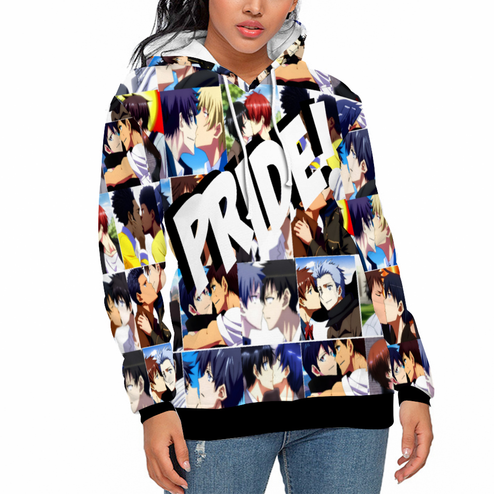 Gay Pride Hoodie, Anime Hoodie, Pride Hoodie, Pride Pullover Sweatshirts with Pockets, Manga Hoodie