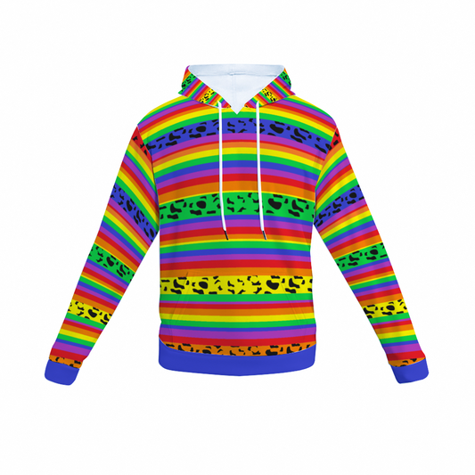 Gay Pride Hoodie, Pride Hoodie, Aztec Print (Mexico) Gay Pride Hoodie, Rainbow Hoodie, LGBTQ Hoodie, Gay Hoodie, Lesbian Hoodie